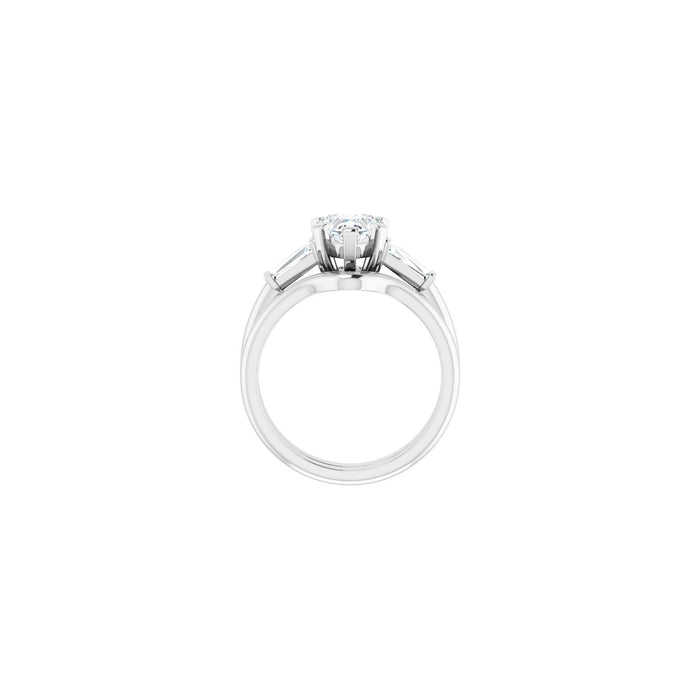 14K White Gold 7x7 mm Heart 1/5 CTW Lab-Grown Diamond Semi-Set Engagement Ring