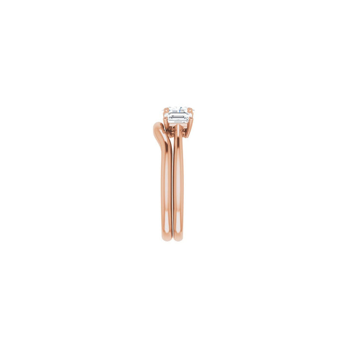 14K Rose Gold 6x4 mm Oval 3/4 CTW Lab-Grown Semi-Set Engagement Ring
