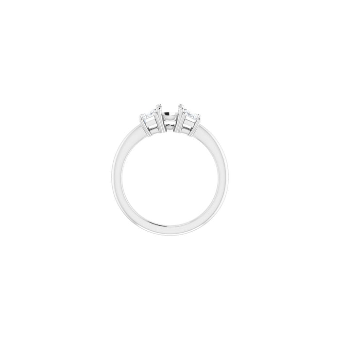 14K White Gold 5.2 mm Round 1 1/5 CTW Lab-Grown Semi-Set Engagement Ring