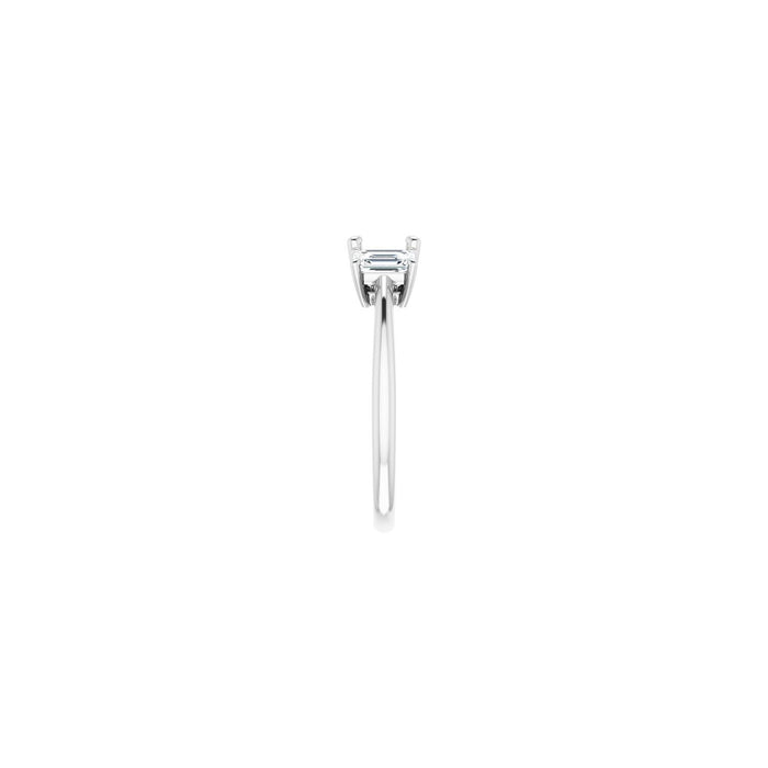 Platinum 6 mm Round 3/4 CTW Lab-Grown Semi-Set Engagement Ring