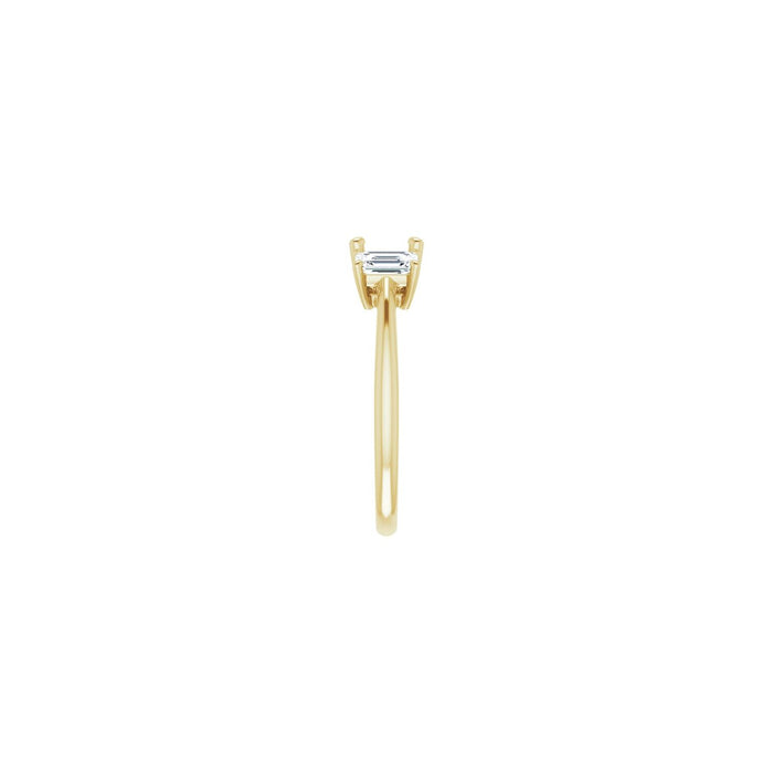 14K Yellow Gold 6 mm Round 3/4 CTW Lab-Grown Semi-Set Engagement Ring