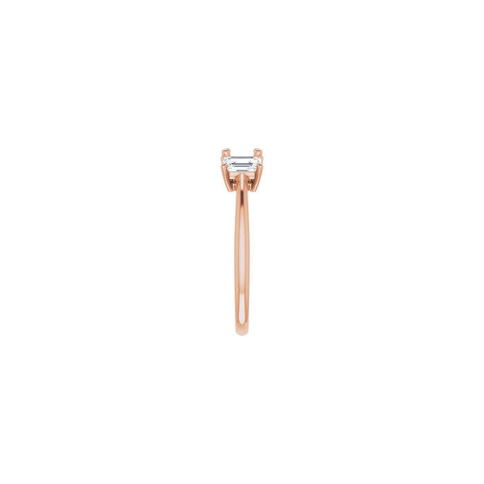 14K Rose Gold 5.2 mm Round 1 1/5 CTW Lab-Grown Semi-Set Engagement Ring