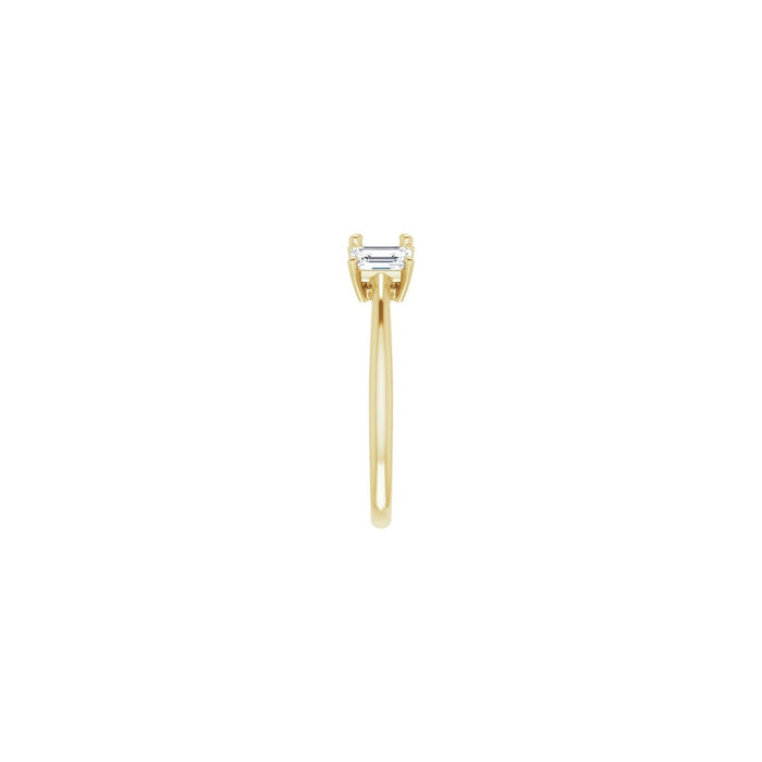 14K Yellow Gold 5.2 mm Round 1 1/5 CTW Lab-Grown Semi-Set Engagement Ring