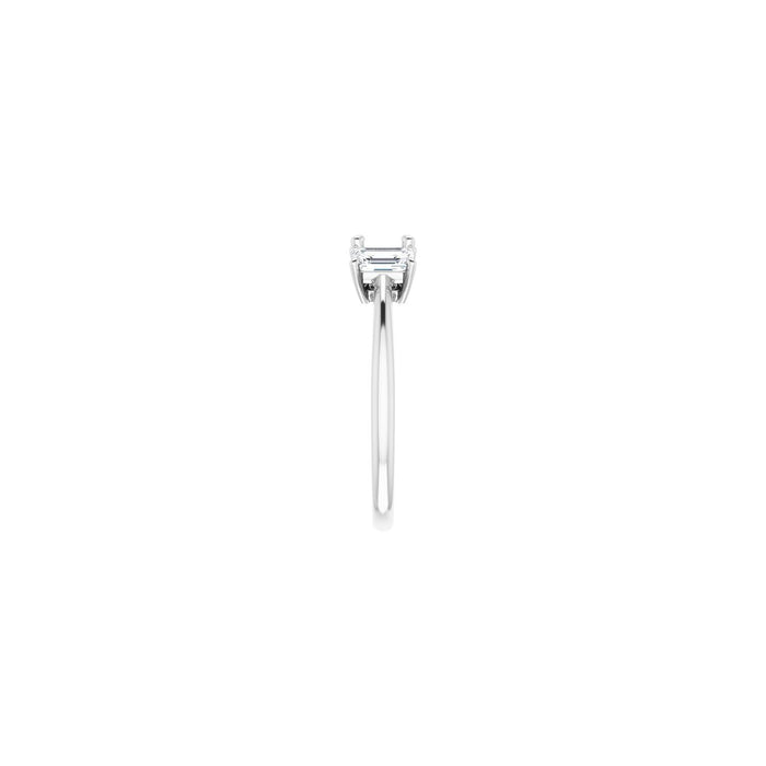 14K White Gold 5.2 mm Round 1 1/5 CTW Lab-Grown Semi-Set Engagement Ring
