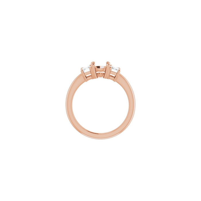 14K Rose Gold 6 mm Round 3/4 CTW Lab-Grown Semi-Set Engagement Ring