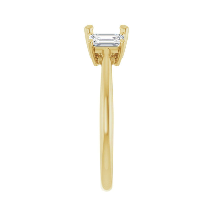 14K Yellow Gold 6.5 mm Round 3/4 CTW Lab-Grown Semi-Set Engagement Ring