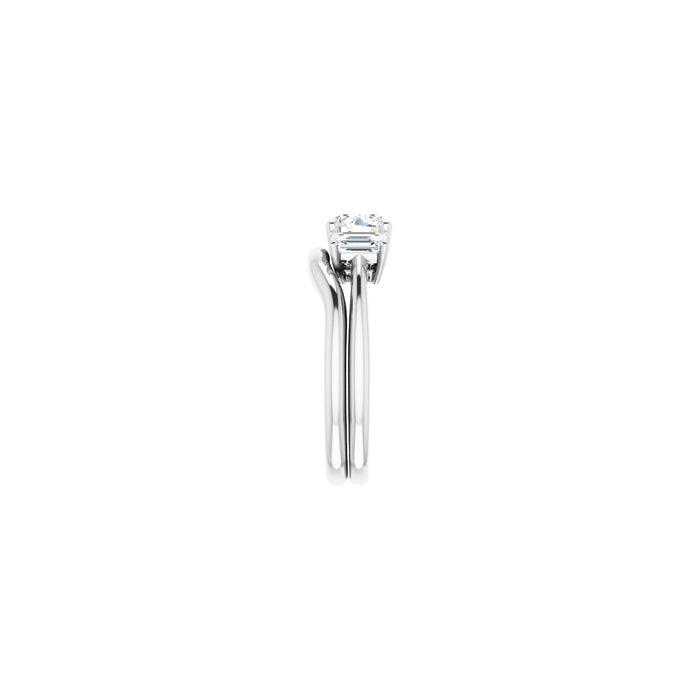 Platinum 6 mm Round 3/4 CTW Lab-Grown Semi-Set Engagement Ring