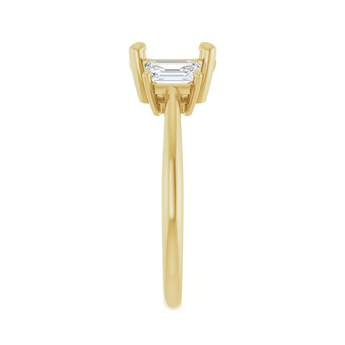 14K Yellow Gold 8.2 mm Round 3/4 CTW Lab-Grown Semi-Set Engagement Ring