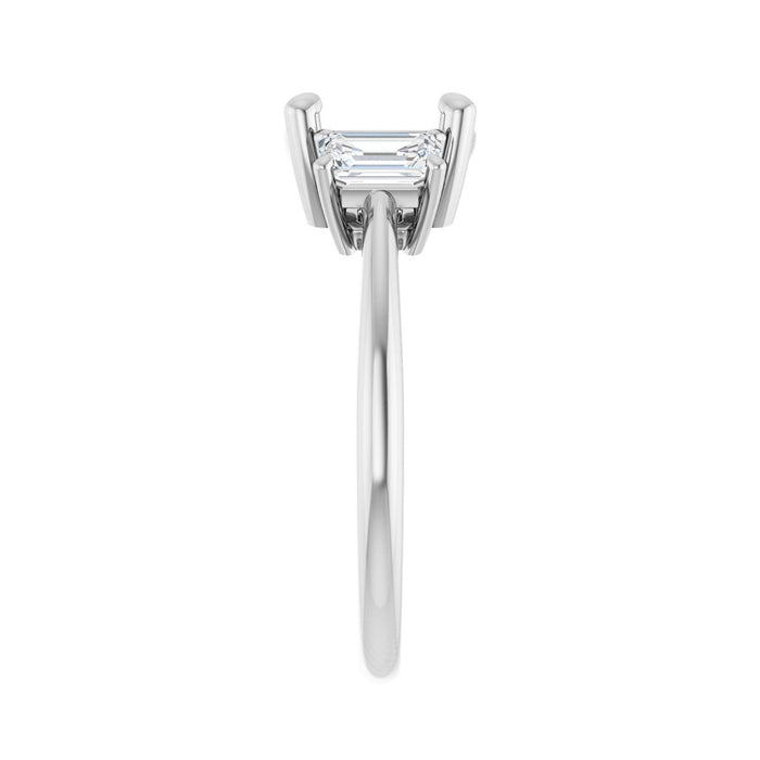 14K White Gold 8.2 mm Round 3/4 CTW Lab-Grown Semi-Set Engagement Ring