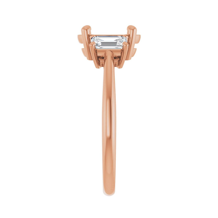 14K Rose Gold 9x7 mm Oval 3/4 CTW Lab-Grown Semi-Set Engagement Ring