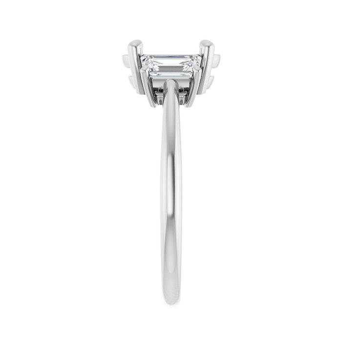14K White Gold 9x7 mm Oval 3/4 CTW Lab-Grown Semi-Set Engagement Ring