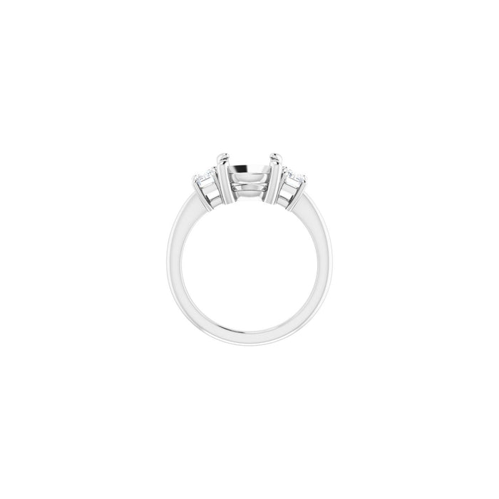 Platinum 8.8 mm Round 3/4 CTW Lab-Grown Semi-Set Engagement Ring