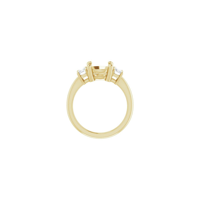 14K Yellow Gold 8.8 mm Round 3/4 CTW Lab-Grown Semi-Set Engagement Ring