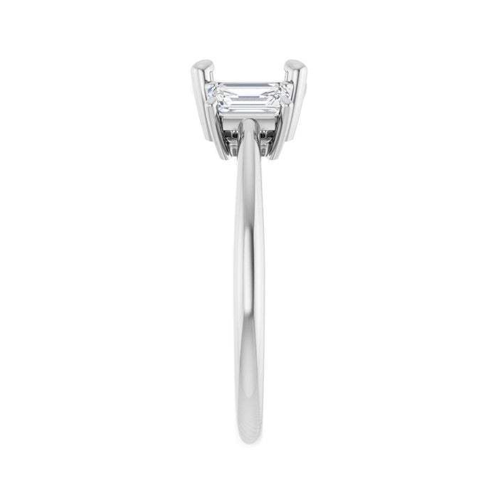 14K White Gold 7.4 mm Round 3/4 CTW Lab-Grown Semi-Set Engagement Ring