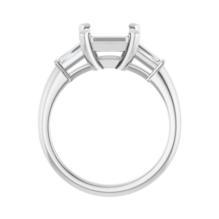 14K White Gold 7x7 mm Square 1/5 CTW Lab-Grown Diamond Semi-Set Engagement Ring