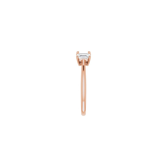 14K Rose Gold 6x4 mm Oval 3/4 CTW Lab-Grown Semi-Set Engagement Ring
