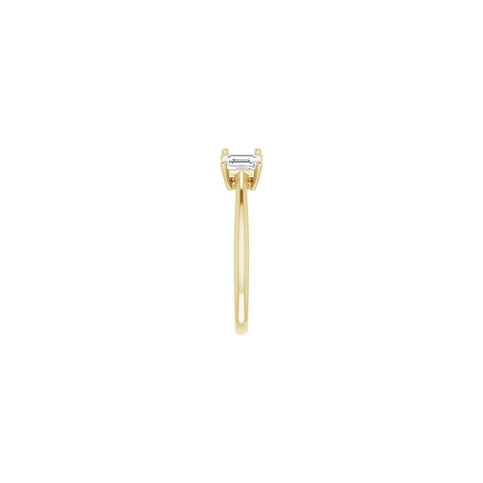 14K Yellow Gold 6x4 mm Oval 3/4 CTW Lab-Grown Semi-Set Engagement Ring
