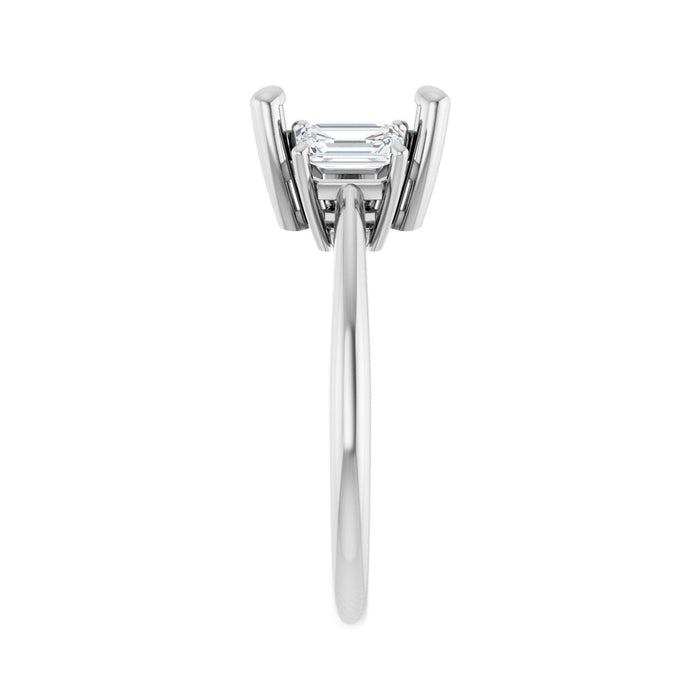 Platinum 9x9 mm Cushion 3/4 CTW Lab-Grown Semi-Set Engagement Ring