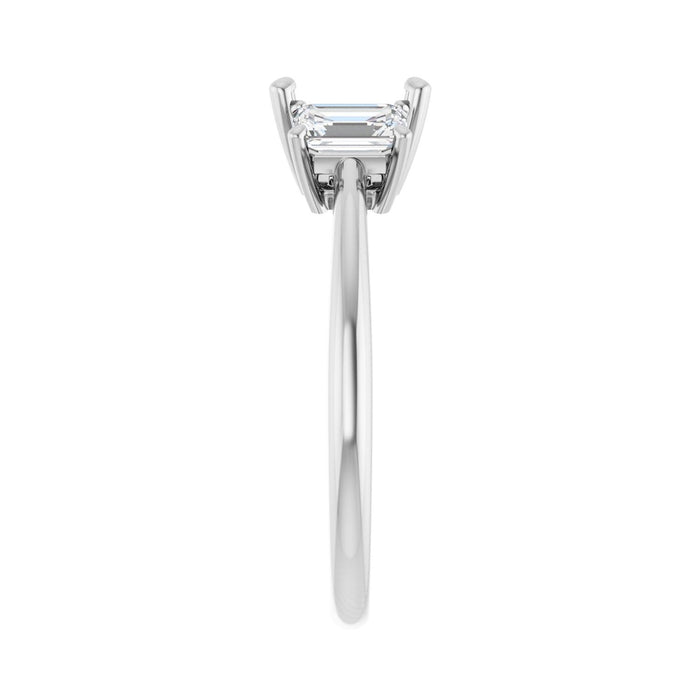 14K White Gold 5.5x5.5 mm Square 3/4 CTW Lab-Grown Semi-Set Engagement Ring