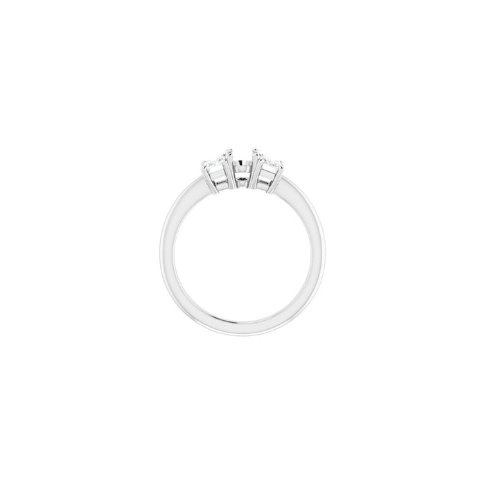14K White Gold 6x4 mm Oval 3/4 CTW Lab-Grown Semi-Set Engagement Ring