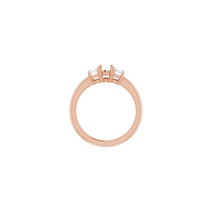 14K Rose Gold 6x4 mm Oval 3/4 CTW Lab-Grown Semi-Set Engagement Ring