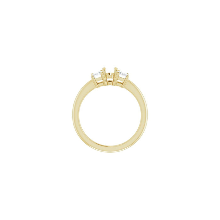 14K Yellow Gold 6x4 mm Oval 3/4 CTW Lab-Grown Semi-Set Engagement Ring