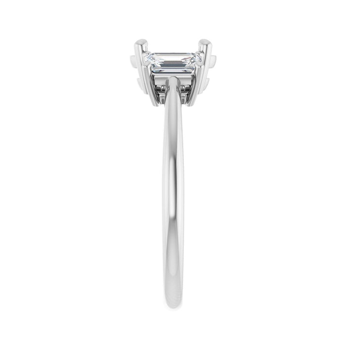 14K White Gold 8x6 mm Oval 3/4 CTW Lab-Grown Semi-Set Engagement Ring