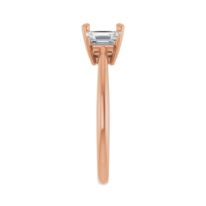 14K Rose Gold 6x6 mm Cushion 3/4 CTW Lab-Grown Semi-Set Engagement Ring
