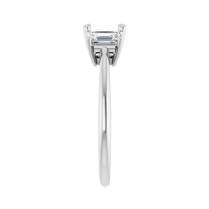 Platinum 6x6 mm Cushion 3/4 CTW Lab-Grown Semi-Set Engagement Ring