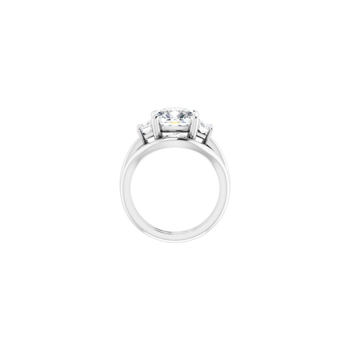 14K White Gold 9x9 mm Cushion 3/4 CTW Lab-Grown Semi-Set Engagement Ring