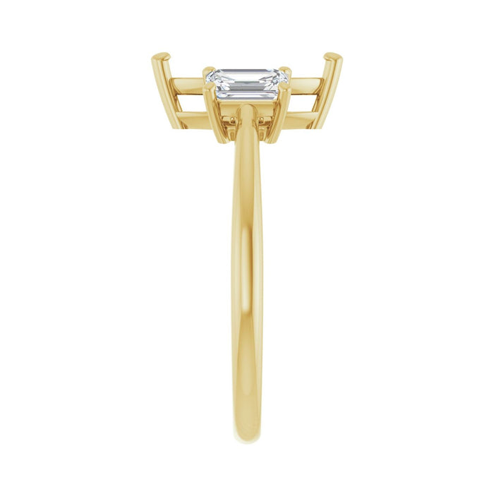 14K Yellow Gold 10x5 mm Marquise 3/4 CTW Lab-Grown Semi-Set Engagement Ring