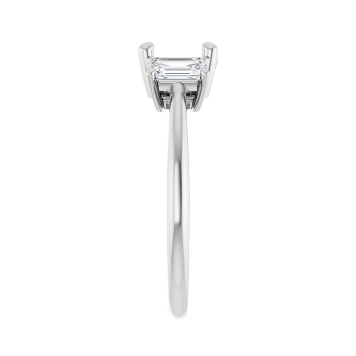 14K White Gold 7 mm Round 3/4 CTW Lab-Grown Semi-Set Engagement Ring