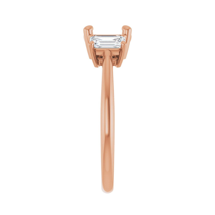 14K Rose Gold 7 mm Round 3/4 CTW Lab-Grown Semi-Set Engagement Ring