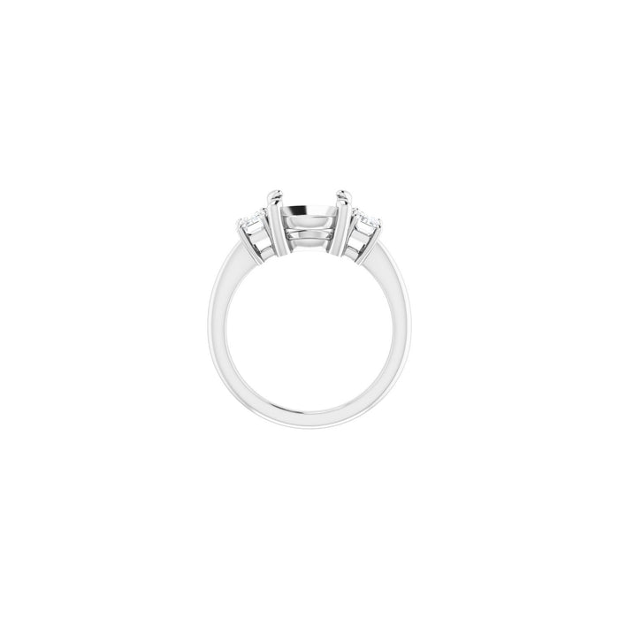 Platinum 9.4 mm Round 3/4 CTW Lab-Grown Semi-Set Engagement Ring