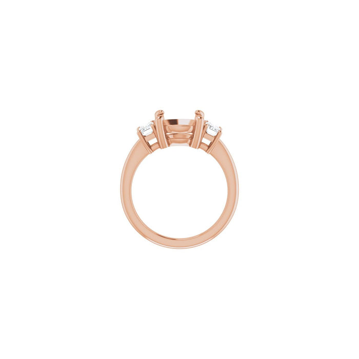 14K Rose Gold 9.4 mm Round 3/4 CTW Lab-Grown Semi-Set Engagement Ring