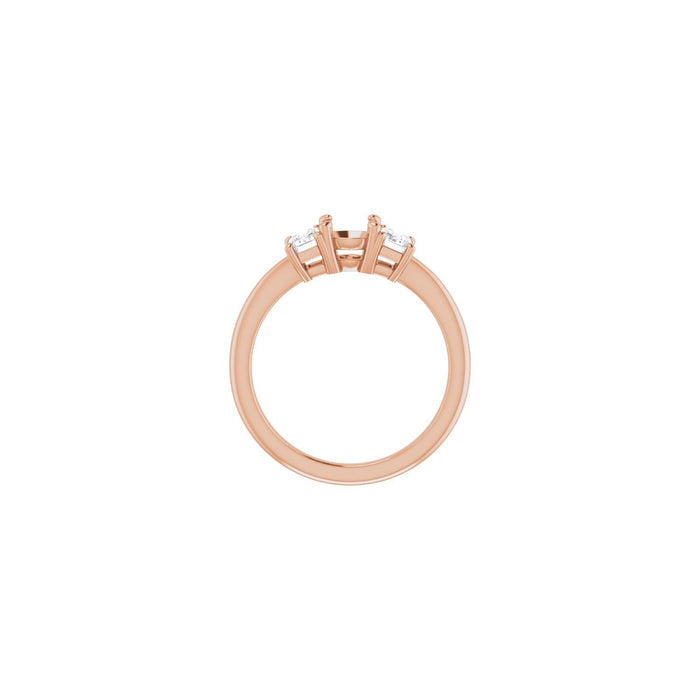 14K Rose Gold 5.5 mm Round 1 1/3 CTW Lab-Grown Semi-Set Engagement Ring