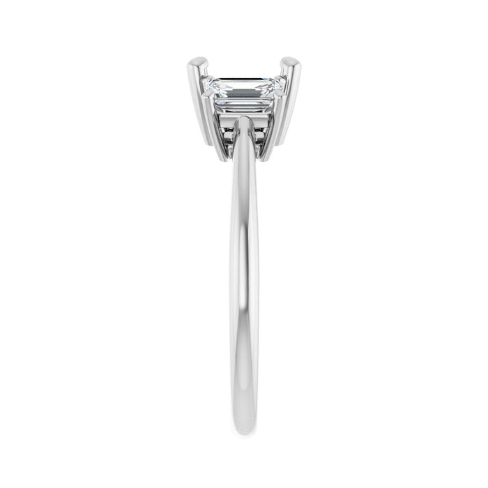 Platinum 7x7 mm Cushion 3/4 CTW Lab-Grown Semi-Set Engagement Ring
