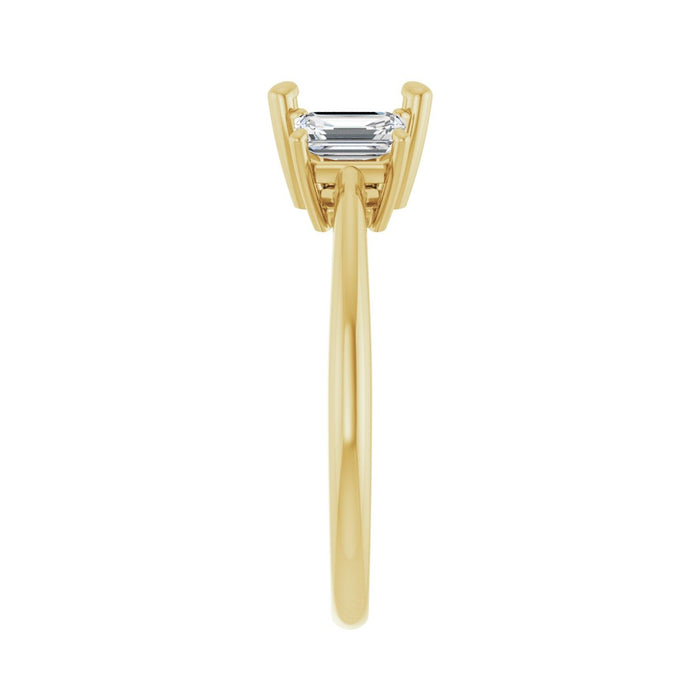 14K Yellow Gold 7x7 mm Cushion 3/4 CTW Lab-Grown Semi-Set Engagement Ring