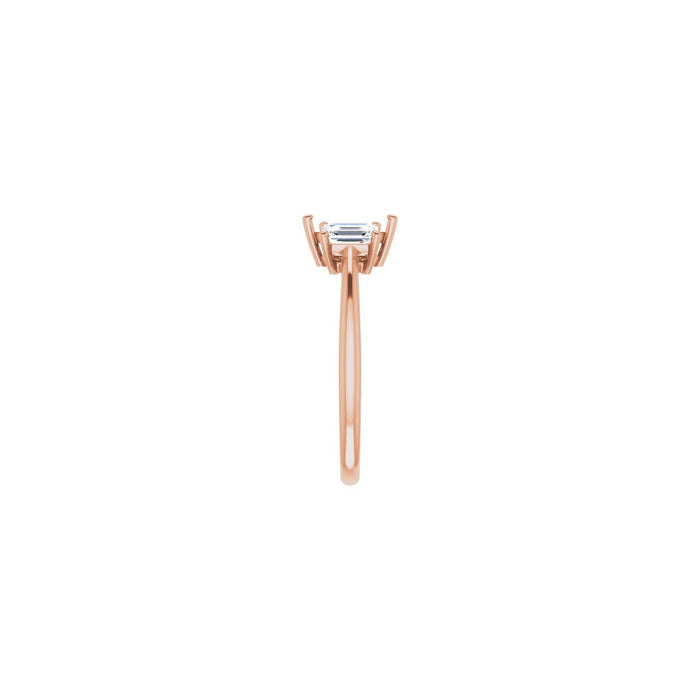 14K Rose Gold 7x3.5 mm Marquise 3/4 CTW Lab-Grown Semi-Set Engagement Ring