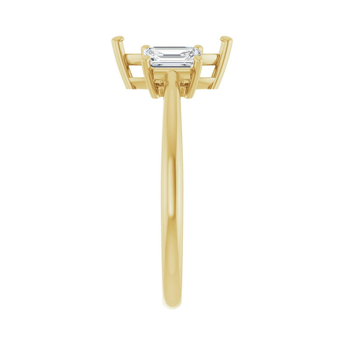 14K Yellow Gold 9x4.5 mm Marquise 3/4 CTW Lab-Grown Semi-Set Engagement Ring