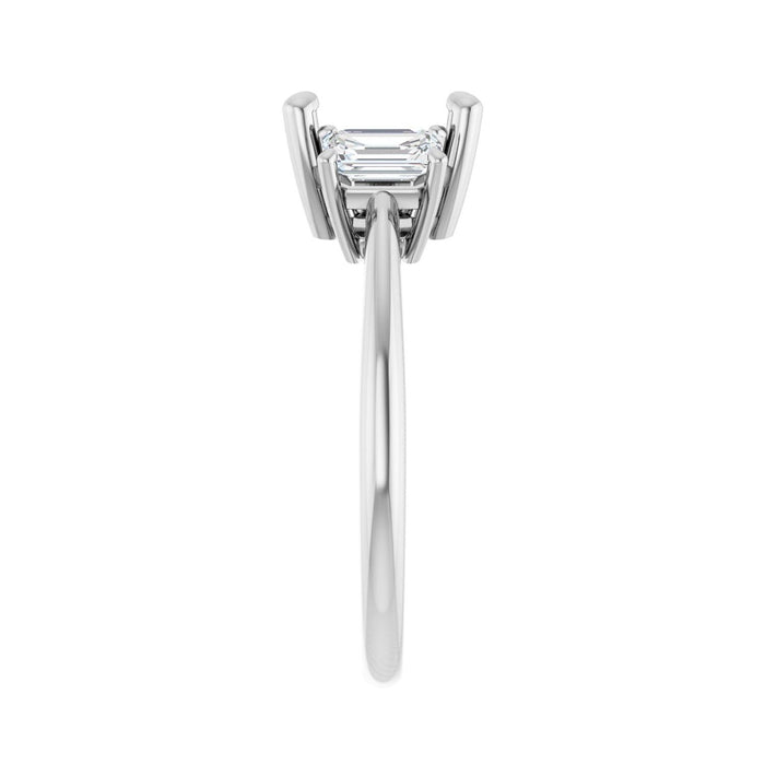14K White Gold 8x8 mm Cushion 3/4 CTW Lab-Grown Semi-Set Engagement Ring