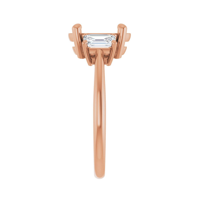 14K Rose Gold 10x8 mm Oval 3/4 CTW Lab-Grown Semi-Set Engagement Ring