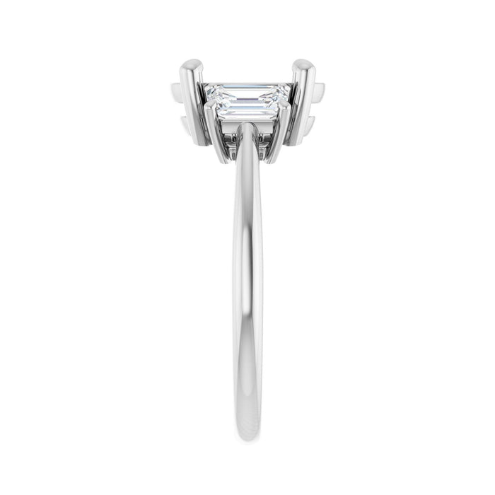 14K White Gold 10x8 mm Oval 3/4 CTW Lab-Grown Semi-Set Engagement Ring