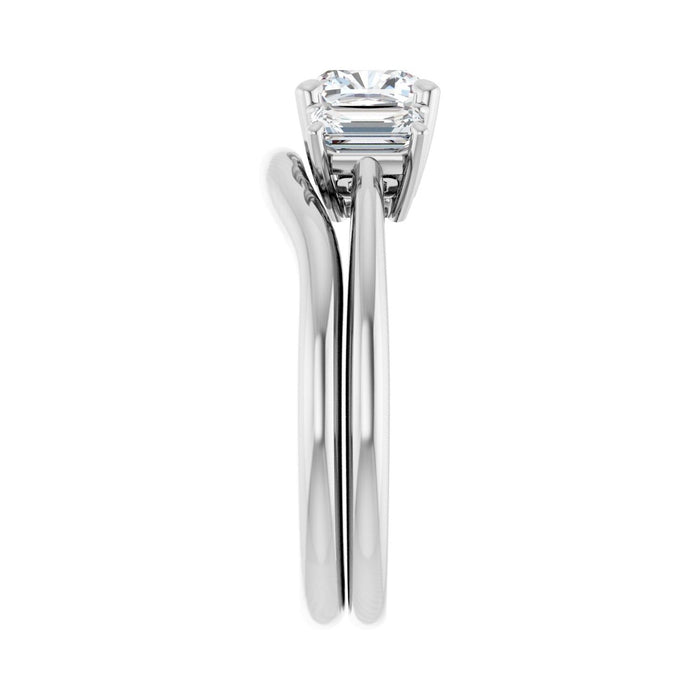 Platinum 6x6 mm Cushion 3/4 CTW Lab-Grown Semi-Set Engagement Ring