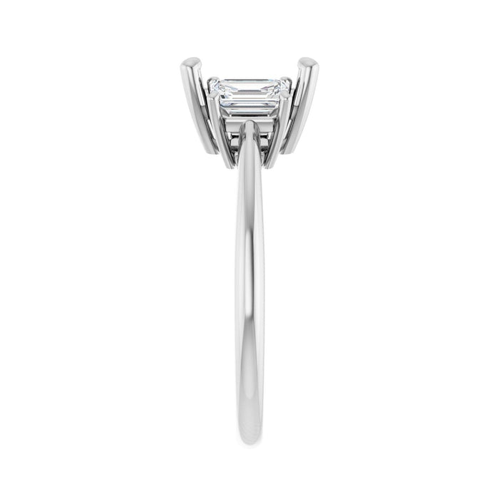 14K White Gold 7x7 mm Square 3/4 CTW Lab-Grown Semi-Set Engagement Ring