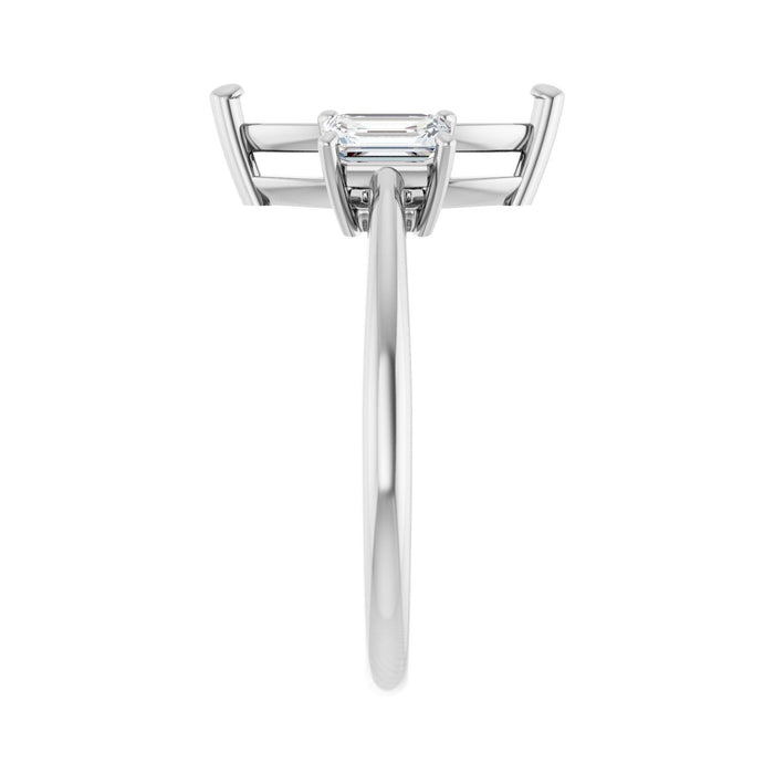 Platinum 12x6 mm Marquise 3/4 CTW Lab-Grown Semi-Set Engagement Ring