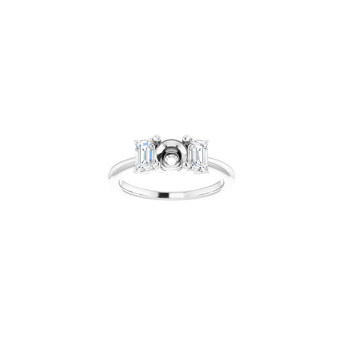Platinum 5.5 mm Round 1 1/3 CTW Lab-Grown Semi-Set Engagement Ring