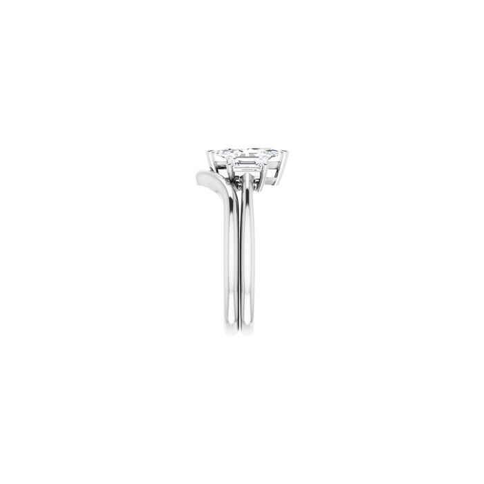 Platinum 9x4.5 mm Marquise 3/4 CTW Lab-Grown Semi-Set Engagement Ring