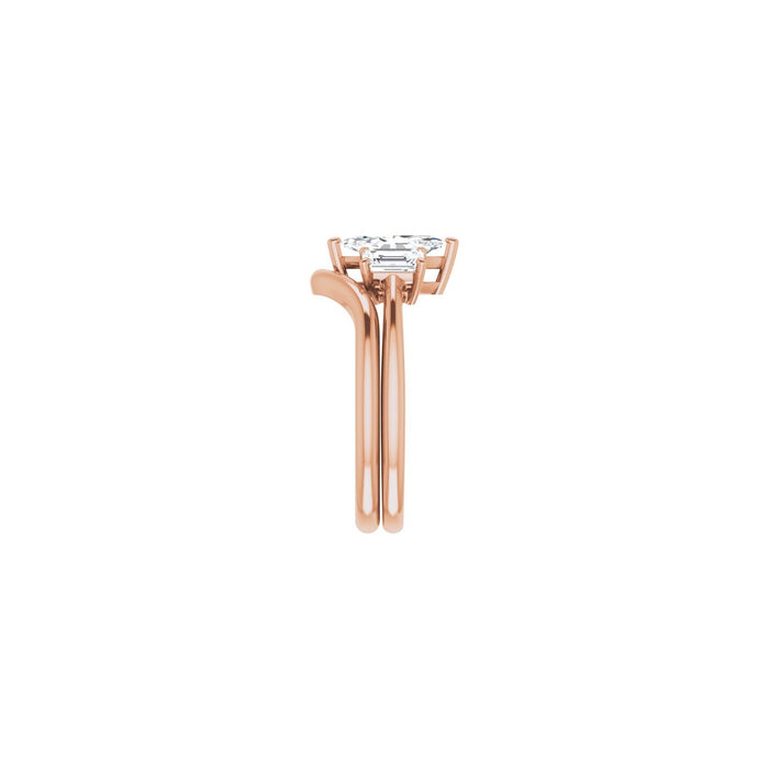 14K Rose Gold 9x4.5 mm Marquise 3/4 CTW Lab-Grown Semi-Set Engagement Ring