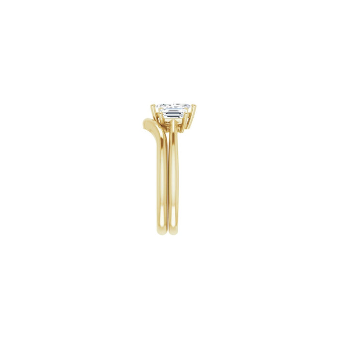 14K Yellow Gold 7x3.5 mm Marquise 3/4 CTW Lab-Grown Semi-Set Engagement Ring